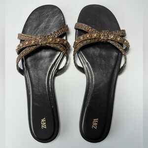 Zara Women's Black and Brown Sandals size EUR 39